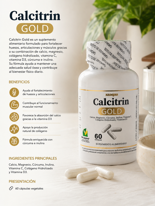✨ Calcitrin Gold® | Fortalece tus Huesos, Articulaciones y Músculos Todos los Días
